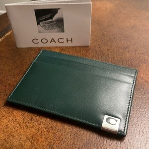 New Coach wallet / card holder. Green